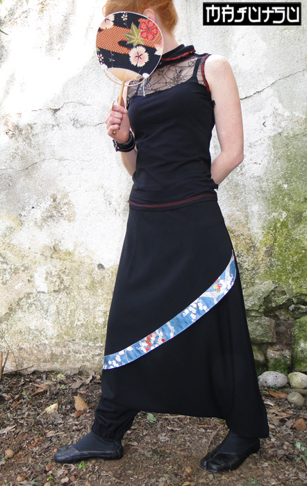 Harem Pants Japanese Kimono Skirt Blue_Pants & Jeans_6.jpg